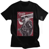 Vintage Manga Berserk Guts T Shirt Man Cotton Swordsman Gatsu Sacrifice Anime Tees O-Neck Graphic Tshirt Crew Neck Clothes 【Size S-4XL-5XL-6XL】