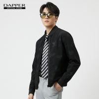 DAPPER เสื้อแจ็คเก็ต Abstract Print Bomber Jacket สีดำ