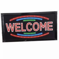 PP ป้ายไฟ LED WELCOME ขนาด50*26 ซม. อักษร ตกแต่งหน้าร้าน LED SIGN ข้อความ YW-19