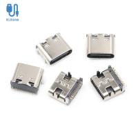 ELEONE ชาร์จพอร์ตสำหรับโทรศัพท์มือถือขั้วต่อ SMD แจ็คไมโคร Usb หัวชาร์จขั้วต่อ SMT ชนิด C เต้ารับสำหรับชาร์จตัวเชื่อมต่อ16pin คอนเนคเตอร์ตัวเมีย