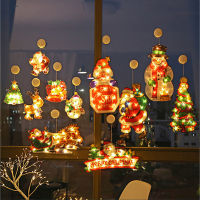 Christmas Decoration LED Light Wall Hanging Decor Xmas Lamp With Suction Hook Family Party Showcase Window Home Bedroom