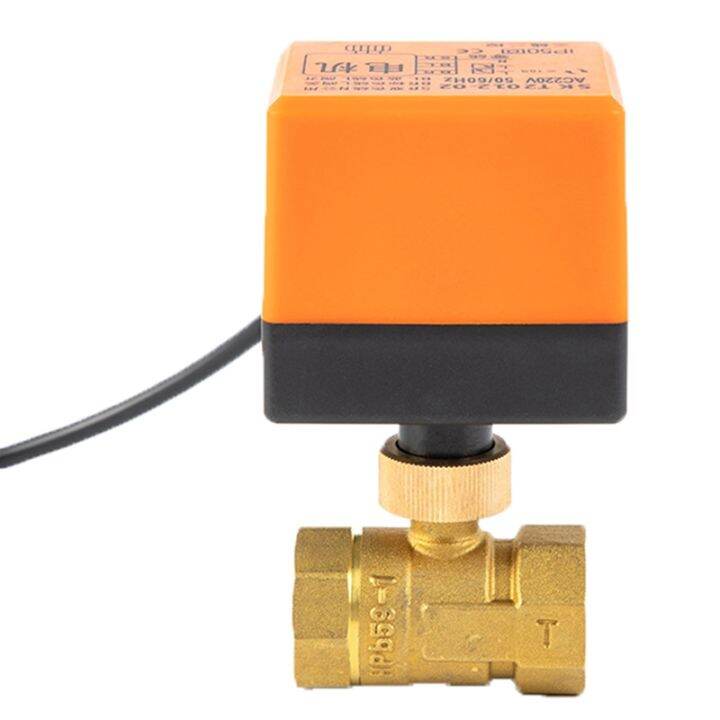 Hot W Dn15 Dn20 Dn25 Motorized Electric 2 Way Brass Ball Valve Dn20 Ac 220v 2 Way 3 Wire 4021