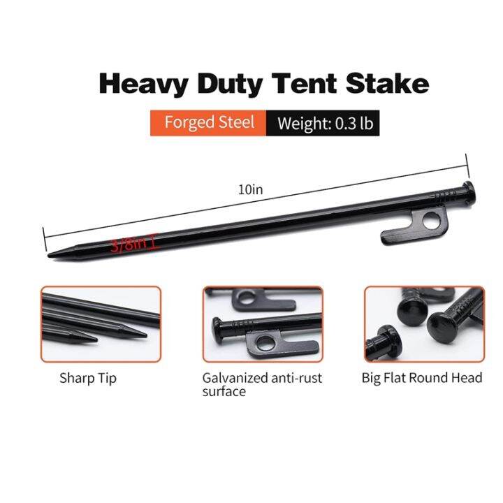 8-pack-10in-heavy-duty-tent-stakes-outdoor-camping-windproof-ground-stakes-tent-stakes-tarp-pegs-for-all-kinds-of-ground