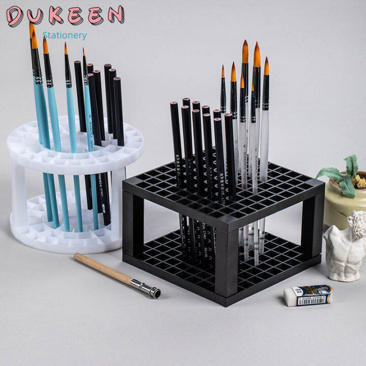 DUKEEN Paint Brush Pen Holder 49/96 Holes Pen Rack Display Stand