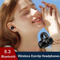 TWS Bluetooth 5.3 Earclip Headphones Wireless Earphones HiFi Stereo Noise Reduction Headset With Microphone for Xiaomi iPhone Over The Ear Headphones