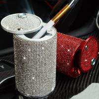 แบบพกพา Rhinestone โลหะ Ash Holder ผู้หญิง Auto Universal ที่เขี่ยอุปกรณ์ตกแต่งภายใน