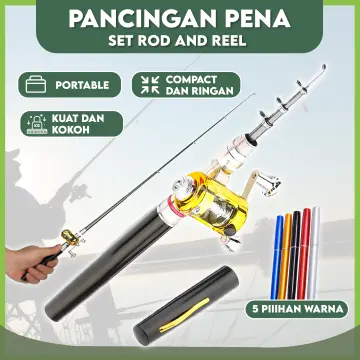Jual Set Pancingan Pulpen Mini Fishing Rod Pen Joran Pancing Pulpen  Pancingan Portable Alat Pancing Paket pancingan set lengkap reel pancing