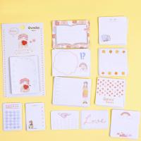 2 in 1 สติ๊กเกอร์ + กระดาษโน๊ต  Sticker Notepad [48 แผ่น] Lovely Diary Sticky Note by mimisplan