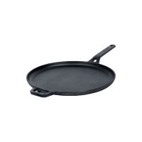 Meyer Induction Base Cast Iron Tawa, 28 cm, Black, 1 Piece