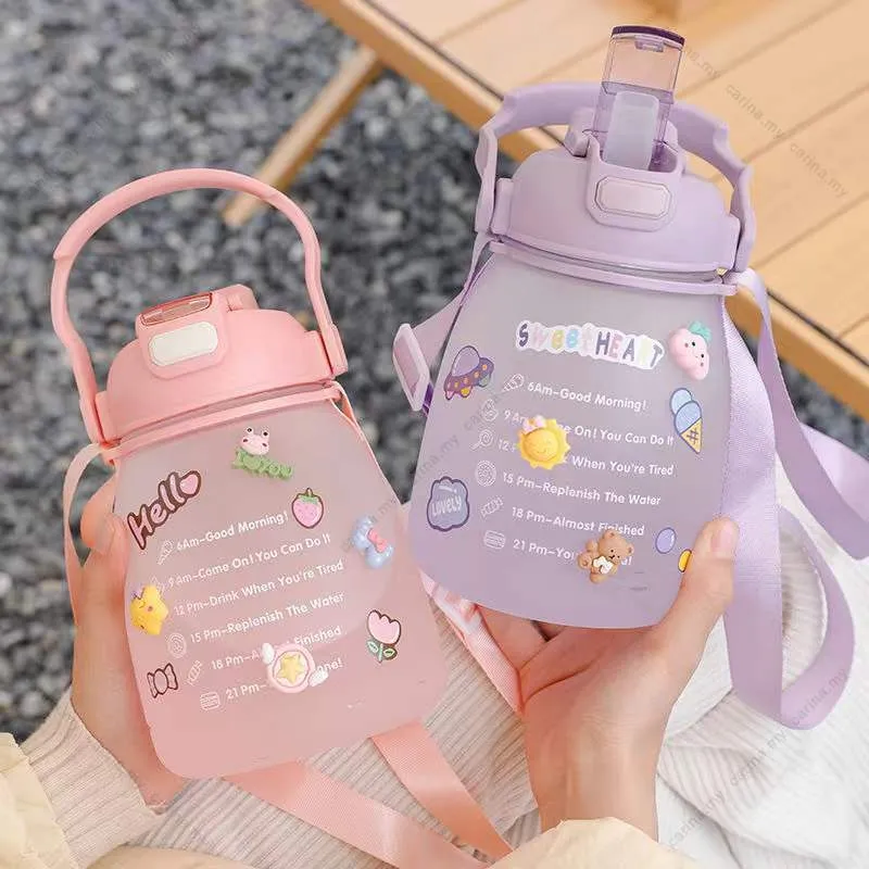 1.2L Drink Bottle, Light Pink Be Kind