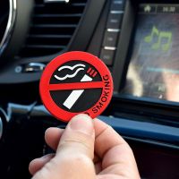 How New 3pcs/set 2019 Rubber Smoking Prohibited Ban Smoking Warning Stickers Logo No Smoking Car Stickers Eye-catching Red