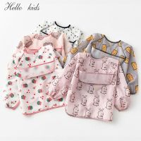 【DT】hot！ Baby Kids Toddler Sleeve Scarf Smock Feeding Bib Apron Infant Boys Burp Bibs Drooling