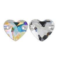 Heart Shape Glass Rhinestones Flatback Crystal Beeds Diamond Sew on for Dress Decoration Rhinestones for Crafts Gemstones