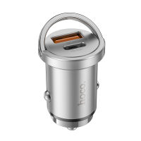 HOCO Mini PD 45W USB Car Charger Fast Charging QC3.0 Supercharge FCP สำหรับ 14 13 Pro PD Type C Charger PD 4.8A Car Charger