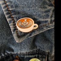 【YF】❀ﺴ  Cup Enamel Brooch Pins the Dark Badge Jewelry