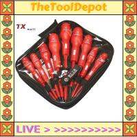 TheToolDepot ชุดไขควง9ชิ้น,อุปกรณ์ตัดสายไฟไฟฟ้า Milwaukee ชุดไขควงซ่อมอเนกประสงค์