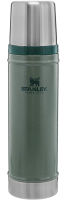 Stanley Classic Vacuum Insulated Wide Mouth Bottle - BPA-Free 18/8 Stainless Steel Thermos for Cold &amp; Hot Beverages (1 QT, 20 oz) Hammertone Green 20 oz