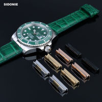 20Mm 21Mm Solid Curved Steel Head Grain End Link Just For Rolex Watchband Rubber Leather Band Strap Seamless Connection