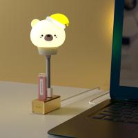 ACCOORD ปลั๊กอิน USB รูปการ์ตูนสำหรับเด็ก,ไฟ LED ไฟกลางคืนน่ารักตกแต่งโคมไฟกลางคืนของขวัญคริสต์มาส