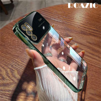 ROAZIC เคสใส่โทรศัพท์ฟิล์มเลนส์เคสสำหรับ Xiaomi Redmi Note 10 POCO M3 Pro 5G Electroplated มุมมองขนาดใหญ่กันกระแทก C01-2ฝาหลังบางเฉียบ