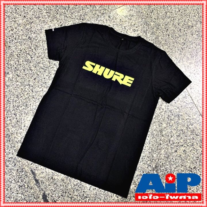 สินค้าสมนาคุณ-เสื้อยึด-shure-เนื้อผ้าอย่างดี-size-xxl-เสื้อยึดสีดำ-สำหรับแถมลูกค้าซื้อไมค์-shure-ที่ร่วมรายการเท่านั้น