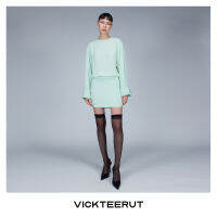 VICKTEERUT (ราคาปกติ 9,900-.) Long Sleeve Mini Dress เดรสสั้น แขนยาว ตกแต่งปลายแขน