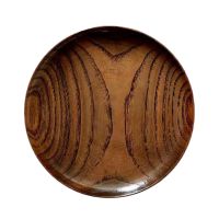 Round Solid Wood Plate Dinner Plates Food Saucer Dessert Serving Tray Cake Fruit Plates Snack Candy Tray Wooden Dry Fruit Dishes