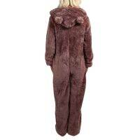 2021 Brand New Womens Plush Romper Winter Pajamas Long-Sleeve Zipper High Neck Hat Keep Warm Girl’S Clothes