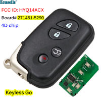 4 Buttons Smart Keyless Remote Key Fob for Lexus RX350 GX460 RX350 RX270 CT200H FCC HYQ14ACX 271451-5290 GNE Board SUV Button