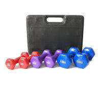 ชุดดัมเบลเหล็กหุ้มด้วยยาง Dumbbells Set 10 KG