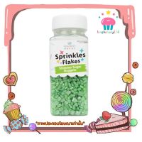 kingy2-0261 เม็ดน้ำตาล นักเกต ระยิบ สีเขียว Kawaeii Décor SS3 shimmer sugar nuggets (Green) 100g. 1 ขวด