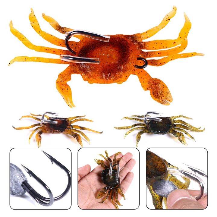 Bionic Crab Bait 10cm 30g Crab Artificial Lifelike Fishing Lure Fish ...