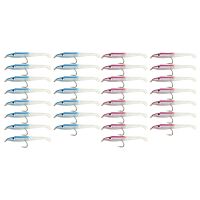 SUNMILE Fake Fishing Lure Sea Fishing Lure Bait with Hook Eel Bionic Bait 5cm/0.6G T Tail 30Pcs Blue &amp; Pink