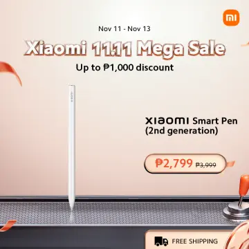 Xiaomi Smart Pad Pencil 2nd generation 26° elastomer nib｜150-hour long  battery life｜4096-level pressure sensitivity｜5g sensitive ink  output｜ultra-low latency