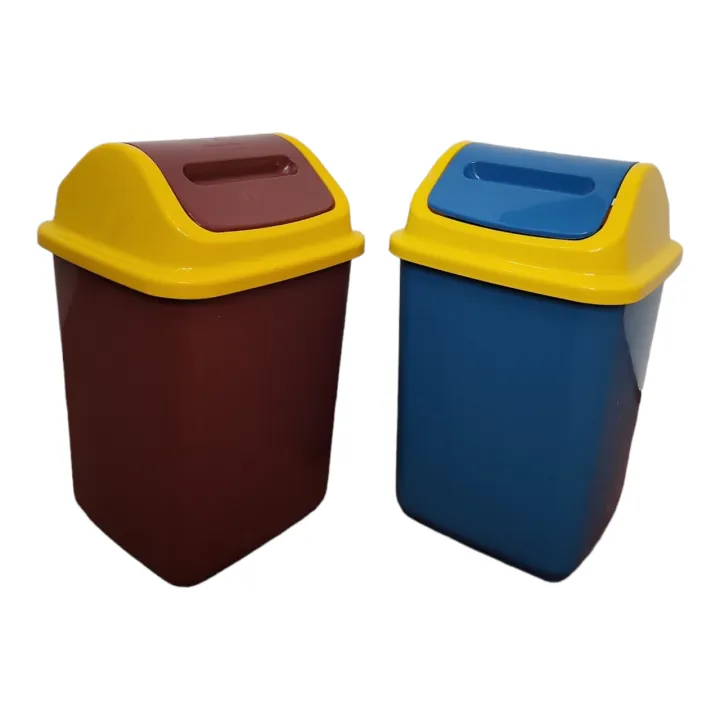 JL TB400 Kitchen Living Room Plastic Trash Can With Swing Top Lid Waste