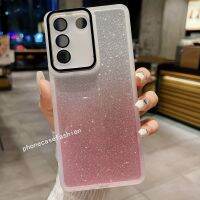 เคสสำหรับ Vivo โทรศัพท์ V29 Lite V27E V27 Pro V 27 5G 2023เคสมือถือไล่สีดาวประกายแวววาวปลอกอ่อนใสแฟชั่นฝาครอบคู่