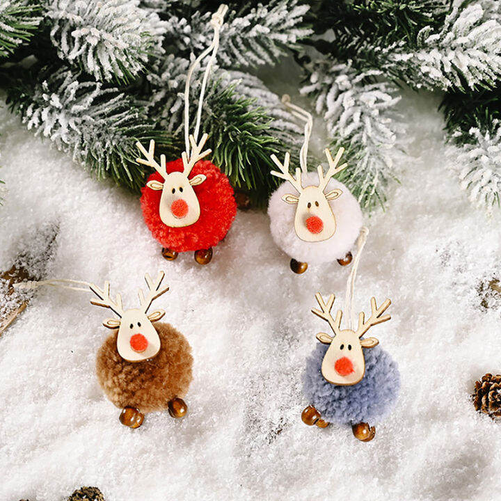u2y7จี้คริสต์มาส-elk-reindeer-xmas-tree-decorations