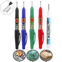 6/3PC Long Nib Head Marker 30mm Pen Tile Bathroom Waterproof Permanent Woodworking Decoration Multi-Purpose Deep Hole White 20mm