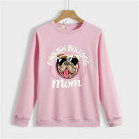 2021English Bulldog Mom Sweatshirt Women 2021 Fall Crewneck Hoodies Jumper Pullover Funny Dog Print Female Sweatshirts Clothing