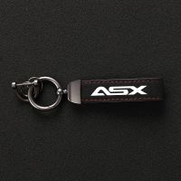 High-Grade Leather Suede Key Ring Horseshoe Buckle Car Keychain For PAJERO ASX OUTANDER LANDER EX Keychain Auto Keychain