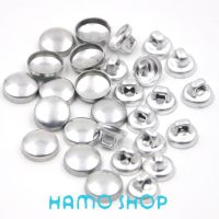 100Sets/Lot #16 Aluminum Round Fabric Covered Cloth Button Cover Metal Jewelry Accessories for Handmade DIY Free Shipping Haberdashery