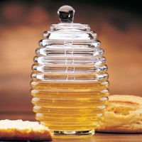 Honey Dispenser Transparent Acrylic Jars Spoon Honeycomb Bottle Honey Squeeze Storage Tank Muffins Companion KC1285