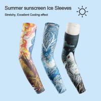 UV Protection Summer Cooling Outdoor Sport Running Sun Protection Flower Arm Sleeves Tattoo Arm Sleeves Arm Cover