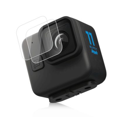 ฟิล์มกระจกเทมเปอร์เลนส์ PULUZ 2ชิ้นสำหรับขนาดเล็กสีดำ Hero11 GoPro