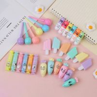 hot！【DT】 6Pcs/Lot Cartoon Highlighters School Office Stationery Students Supplies Kawaii Paint