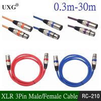 【DT】XLR Cable Male To Female M/F 3Pin OFC Audio Cable Foil+Braided Shielded For Microphone Mixer Amplifier 1m 2m 3m 5m 10m 20m 30m  hot