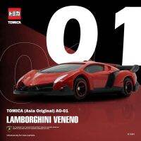 Takara Tomi Tomica เอเชีย Ao-01 Lamborghini Veneno เอเชีย1/67ลูกเต๋าของเล่นมอเตอร์รถยนต์สำหรับโชว์รถโมเดลเหล็ก