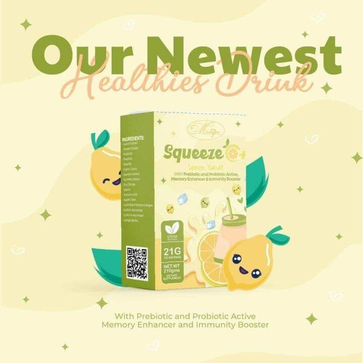 🍋MISTIQUE SQUEEZE C+ 🍋 Lemon Yakult Healthy Juice Drink With prebiotic