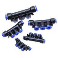 PK 4 6 8 10 12mm Pneumatic 5 Way Connector Quick Fitting Pneumatic Connector Push In Fit For Air/Water Tube