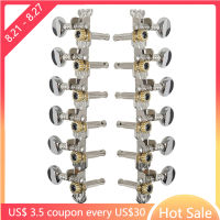 6L6R 12 String Acoustic Guitar Tuning Key Peg Tuner Machine Head Metal String Tuner Button Acoustic Guitar Parts &amp; Accessories